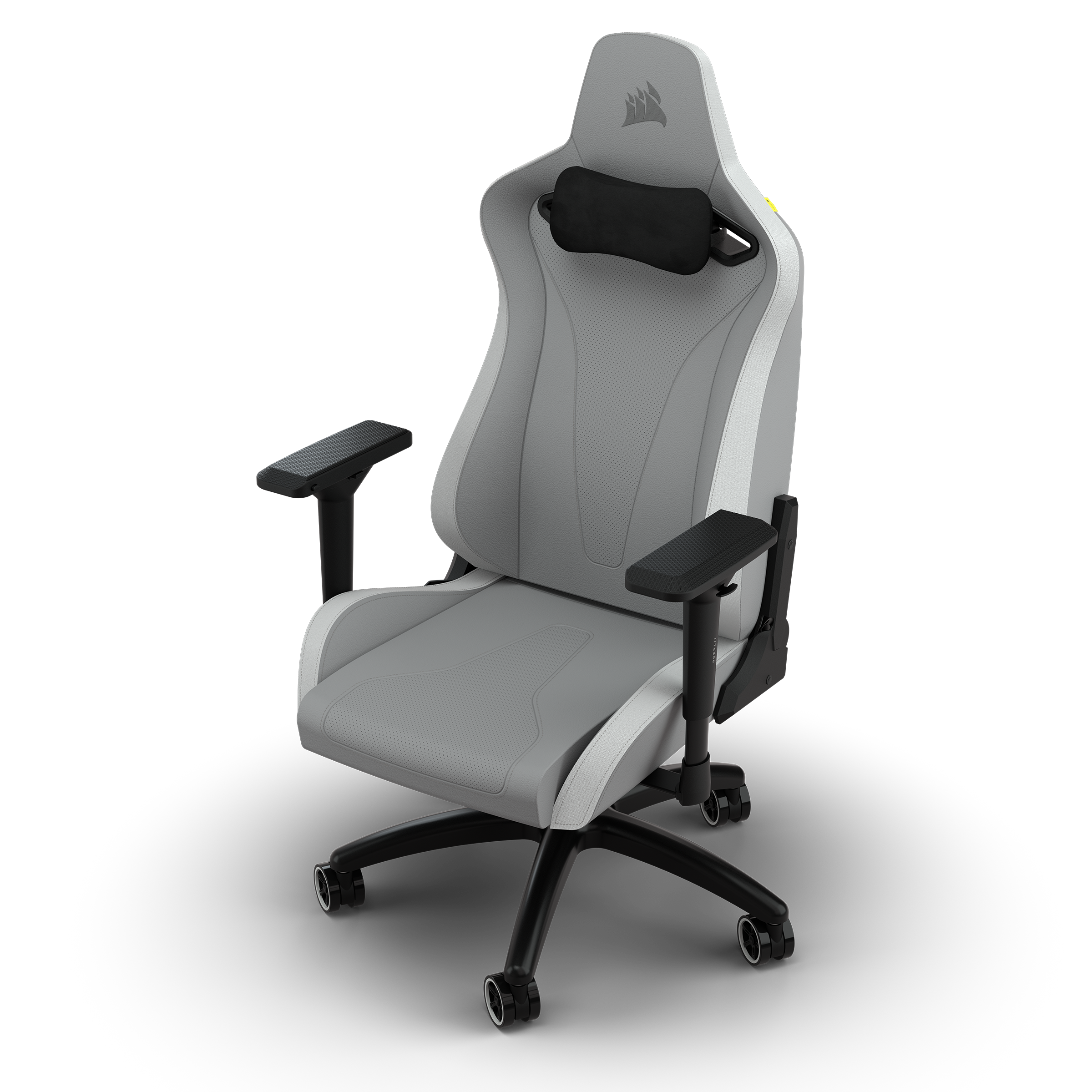 CORSAIR TC200 Gaming-Stuhl aus Kunstleder Fit, – Hellgrau/Weiß Standard Hellgrau/Weiß Gaming Stuhl