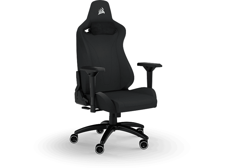 CORSAIR TC200 Gaming-Stuhl mit Stoffbezug – Standard Fit Gaming Stuhl, Schwarz | Gaming Stühle