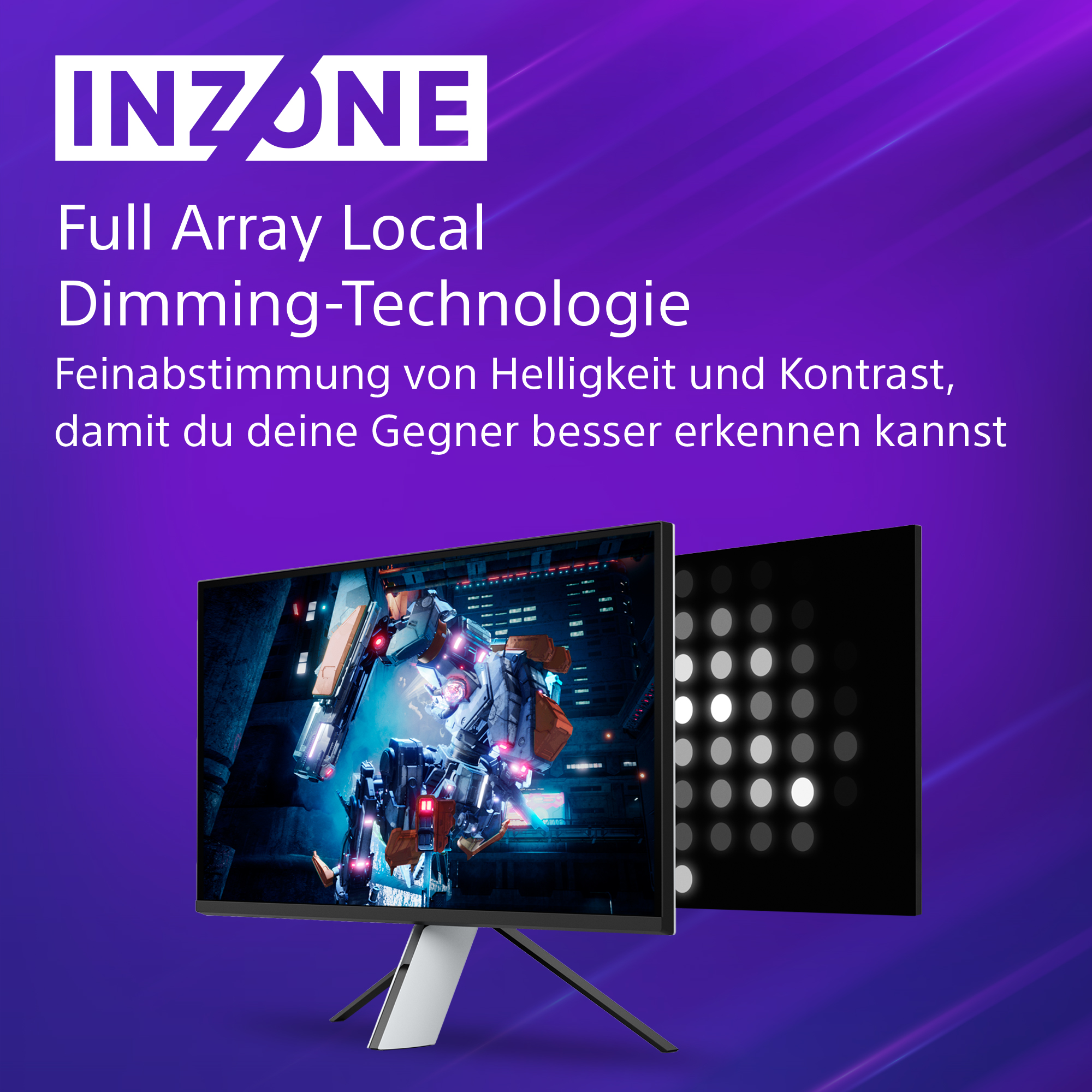 SONY -Ausstellungsstück- INZONE M9 | 27 Zoll 4K HDR Gaming-Monitor mit 144 Hz, IPS 1 ms und NVIDIA® G-SYNC® Kompatibilität 27 Zoll Monitor, UHD 4K, 1 ms Reaktionszeit, 600 cd/m², 120 Hz, Schwarz/Weiß