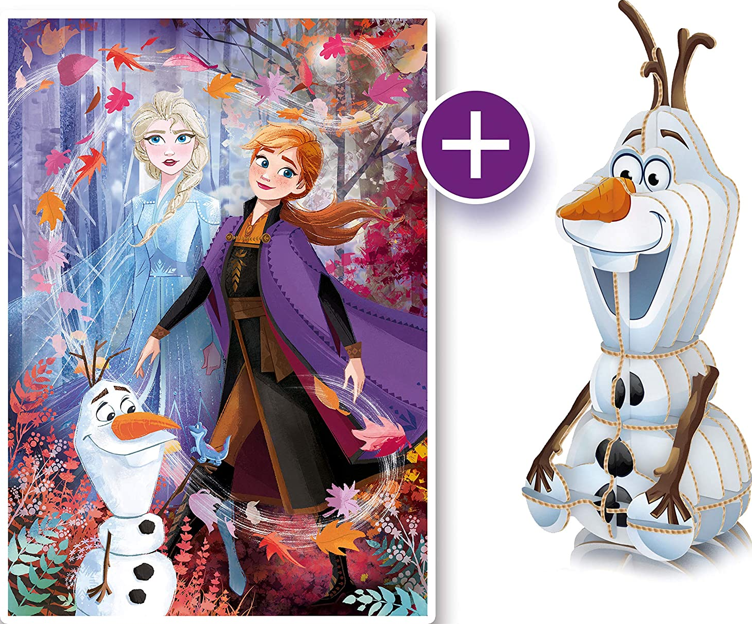 CLEMENTONI Disney : Frozen II (104 pièces + 3D) - puzzle (Multicolore)