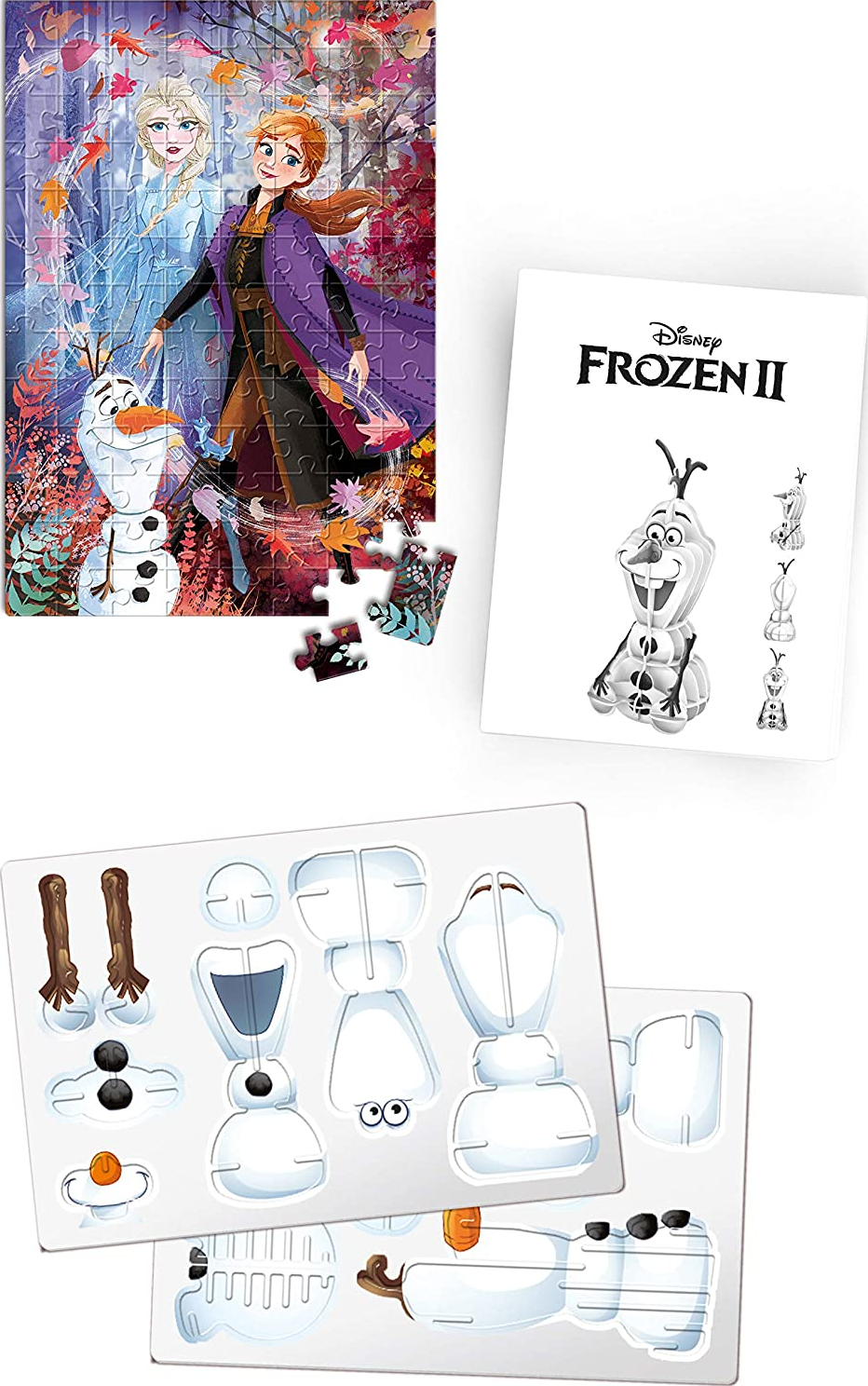 CLEMENTONI Disney : Frozen II (104 pièces + 3D) - puzzle (Multicolore)