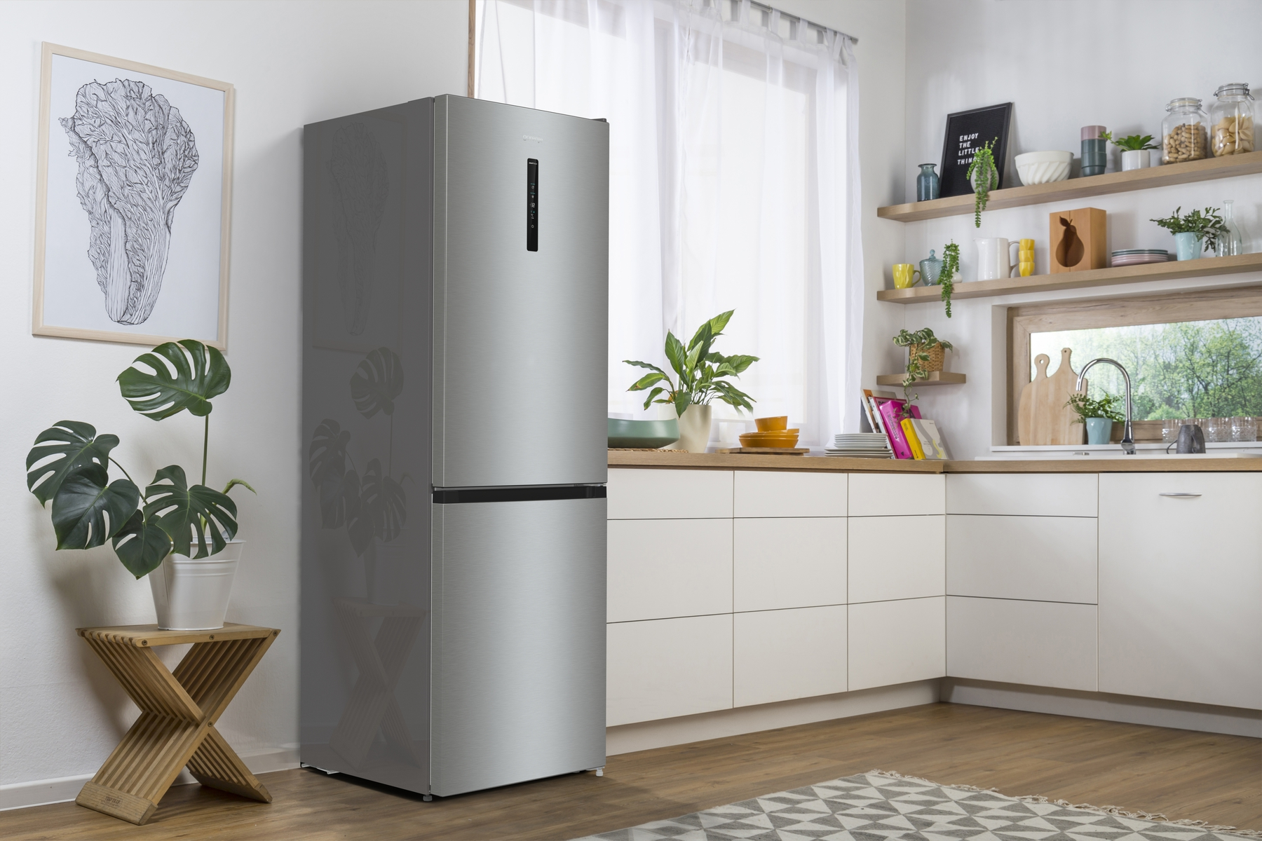 GORENJE NRK61CAXL4 Kühlgefrierkombination (C, 326 l, 1850 mm hoch, Grey metallic textured)