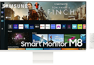 Monitor - Samsung Smart Monitor LS32BM801UUXEN M8, 32" UHD 4K, 4 ms, 60 Hz, Bluetooth 4.2, 1 Micro HDMI 2.0, USB-C, Wi-Fi 5, Blanco