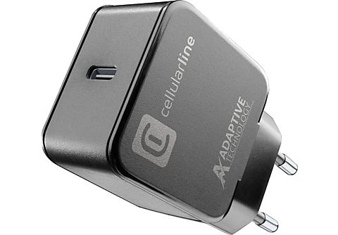 Cargador - CellularLine Charger, 15 W, Universal, Negro