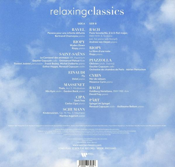 Albumcover mit Text und Titeln von Musikstücken.