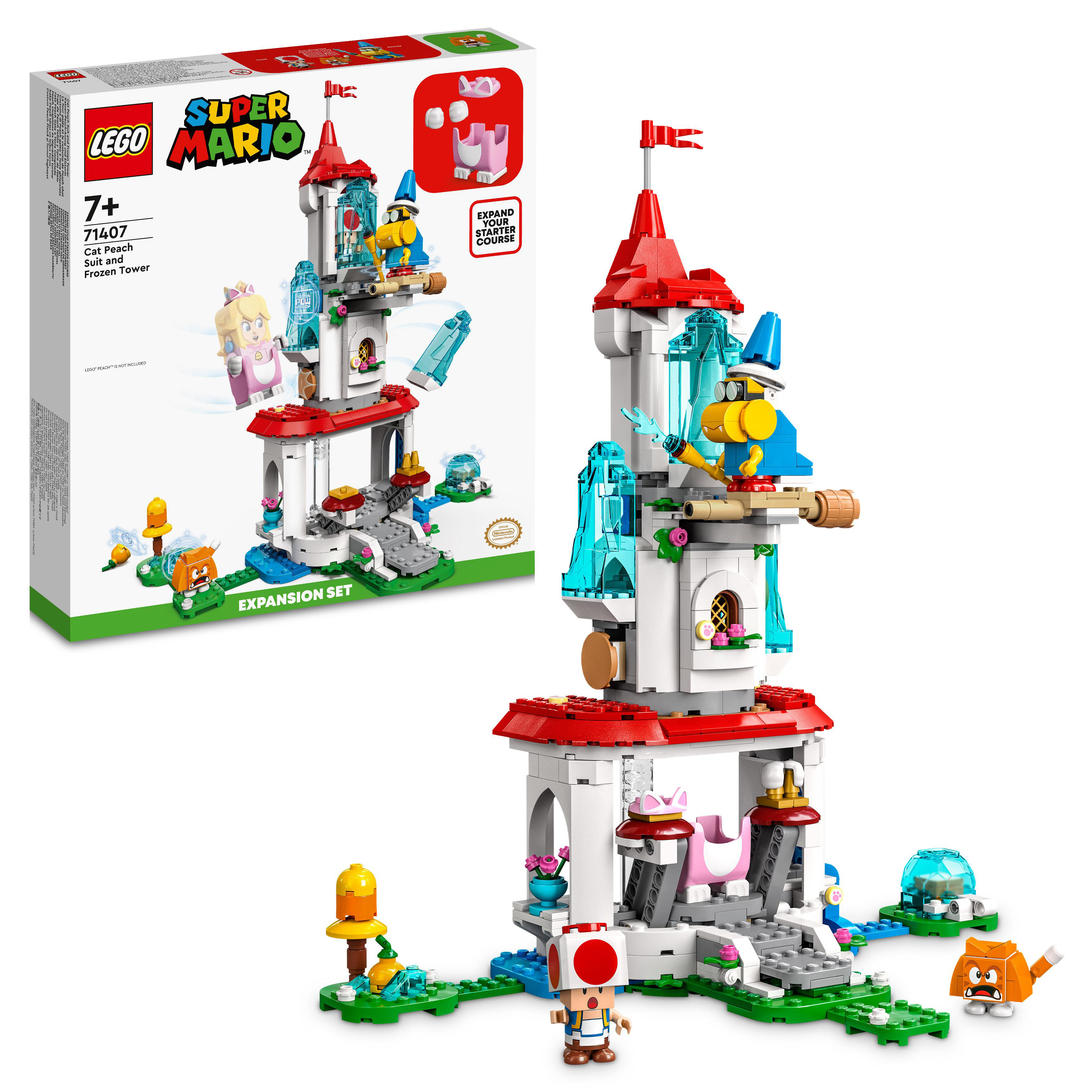 LEGO Super Mario 71407 Katzen-Peach-Anzug Eisturm – Erweiterungsset Bausatz, Mehrfarbig und