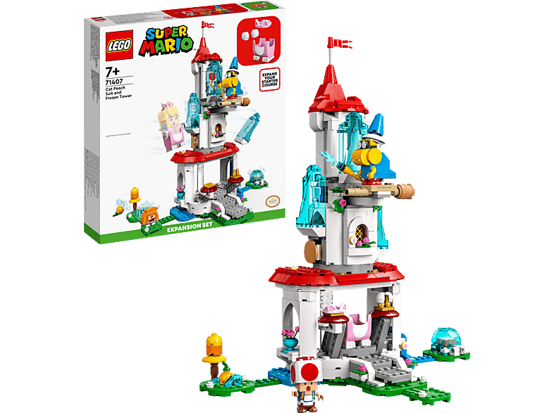 LEGO Super Mario 71407 Katzen-Peach-Anzug und Eisturm – Erweiterungsset Bausatz, Mehrfarbig