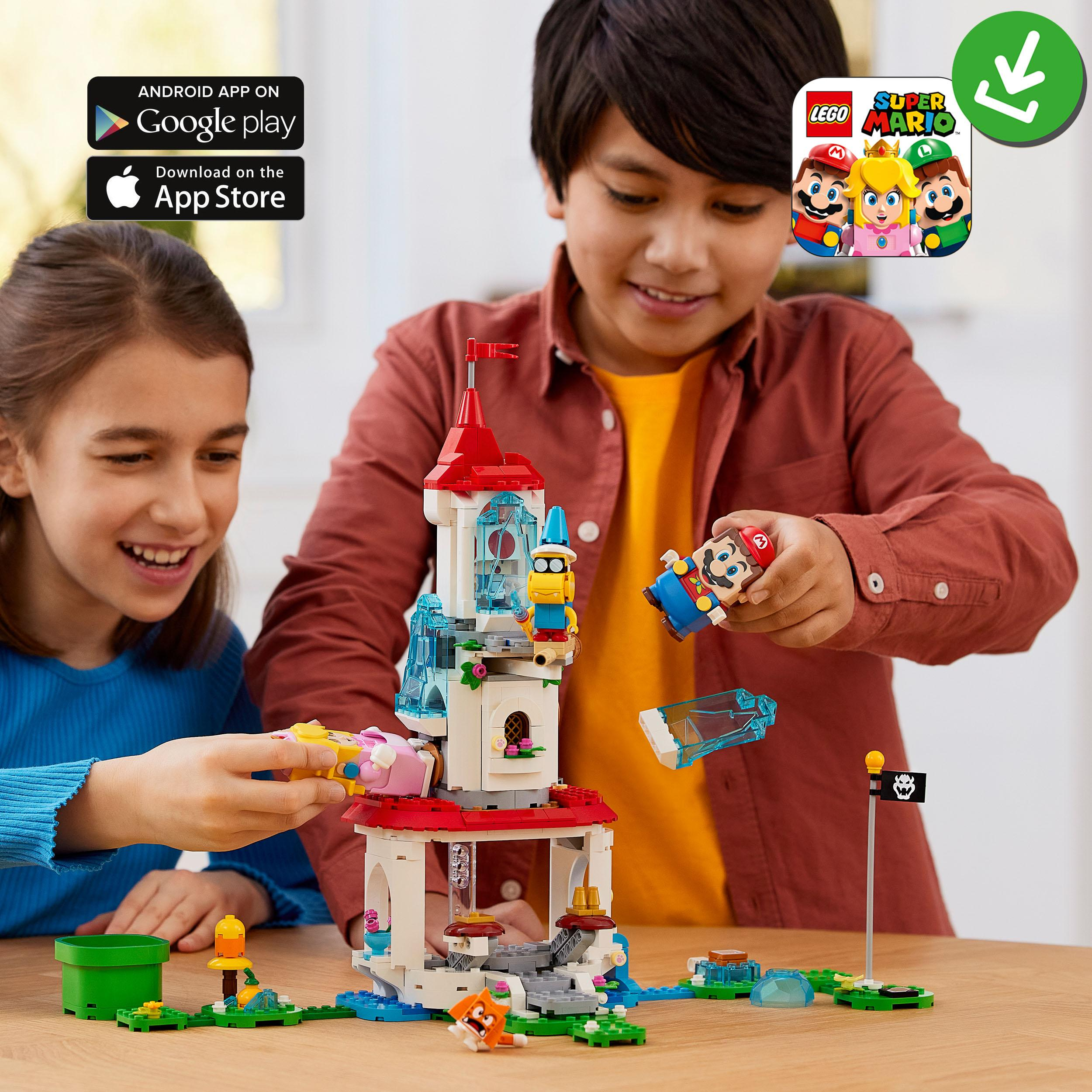 LEGO Super Mario 71407 Katzen-Peach-Anzug und Eisturm – Erweiterungsset Bausatz, Mehrfarbig