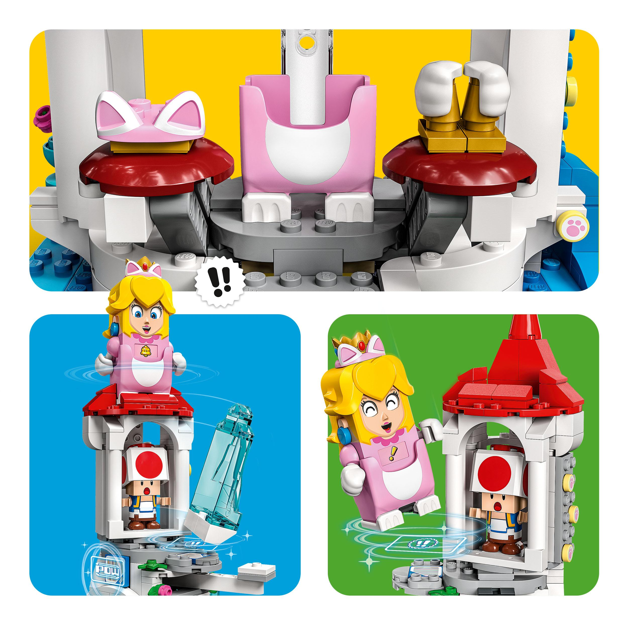 LEGO Super Mario 71407 Katzen-Peach-Anzug und Eisturm – Erweiterungsset Bausatz, Mehrfarbig