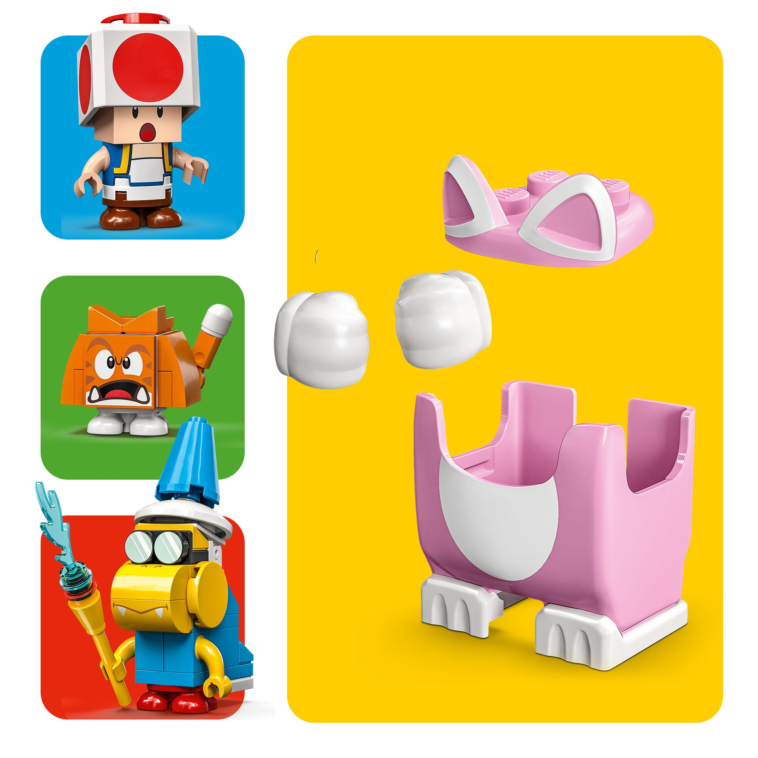LEGO Super Mario 71407 Katzen-Peach-Anzug und Eisturm – Erweiterungsset Bausatz, Mehrfarbig