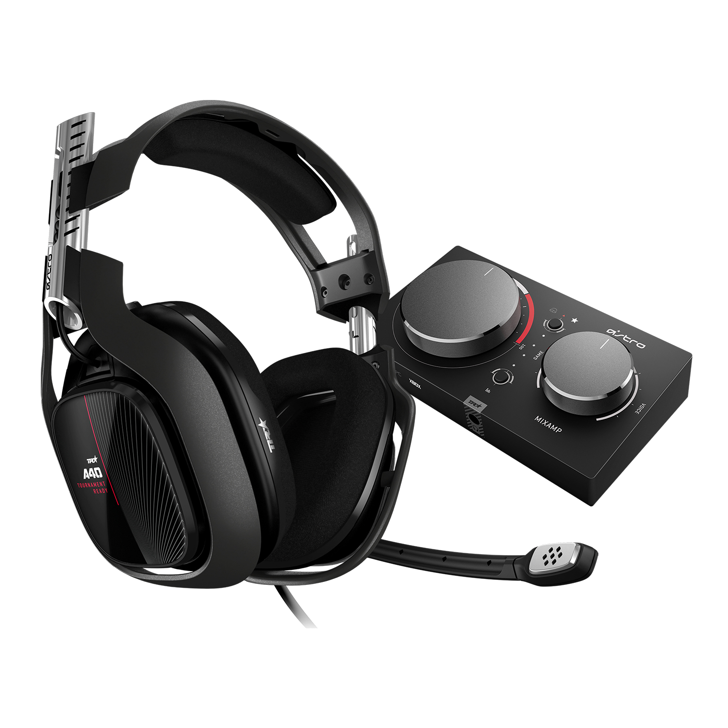 Auriculares gaming - Astro A40 TR + MixAmp Pro TR, De diadema, Con cable, Multiplataforma, Micrófono, Negro