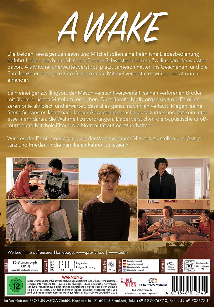 DVD-Cover für „Awake“. Personen in verschiedenen Szenen. Text auf Deutsch.