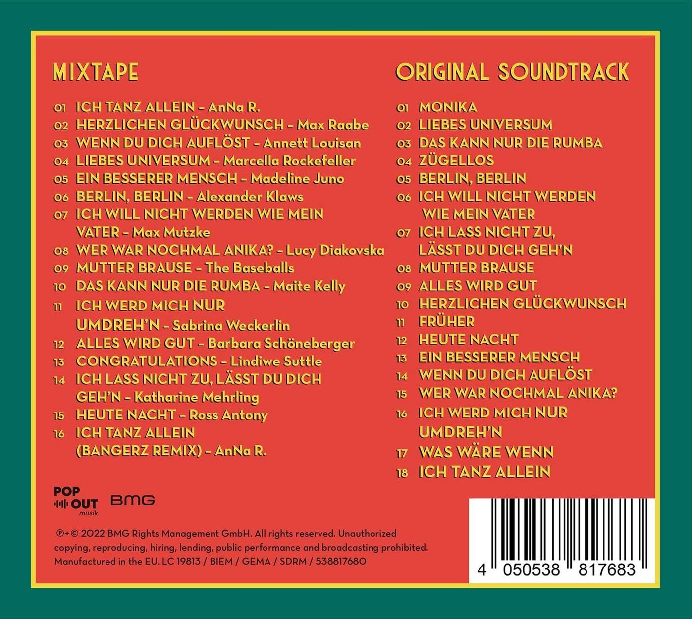 CD-Rückseite mit Titelliste und Albumdetails.