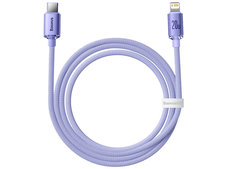BASEUS Crystal Shine 20W Type-C to Lightning Kablo 1.2m Mor