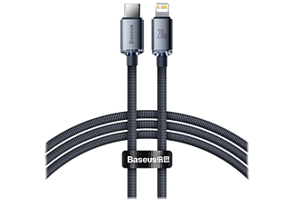BASEUS Crystal Shine 20W Type-C to Lightning Kablo 1.2m Siyah