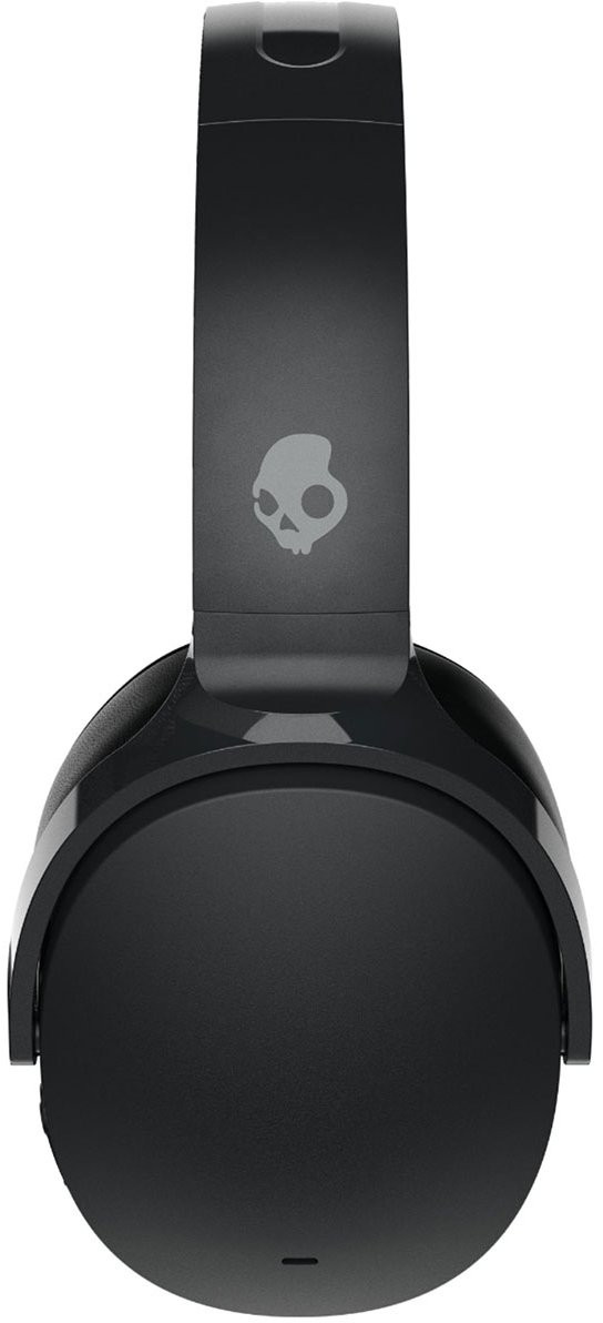 Casque Skullcandy noir. Le casque est plié. Fond blanc.