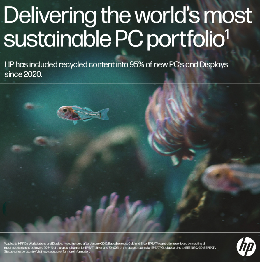 Un anuncio con texto y una imagen de peces y plantas.