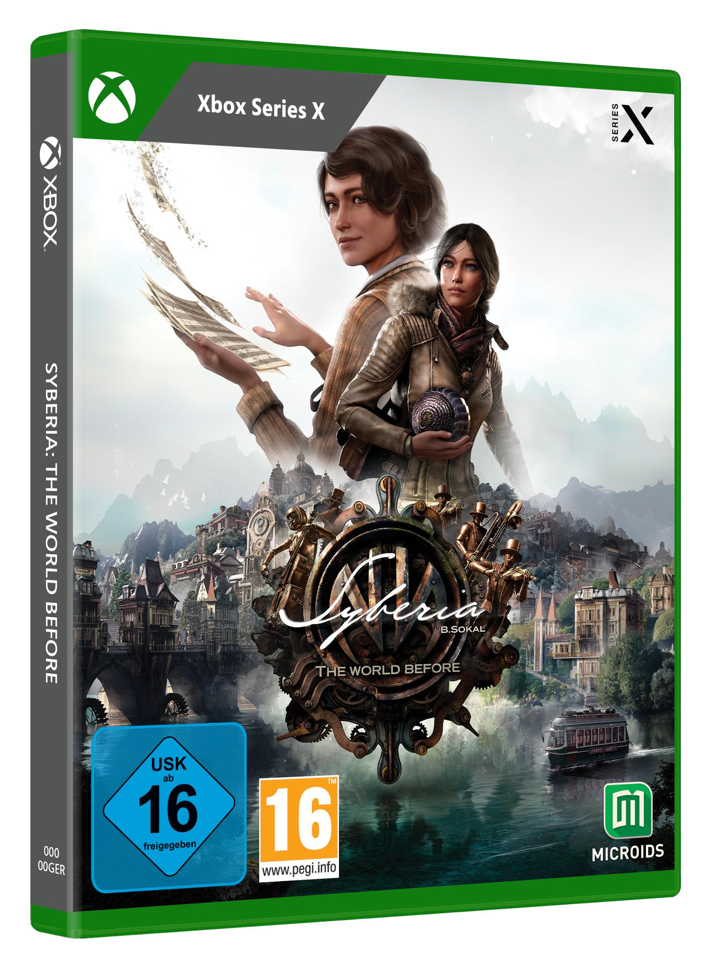 Syberia: The World Before Spielbox. Zwei Frauen auf dem Cover.