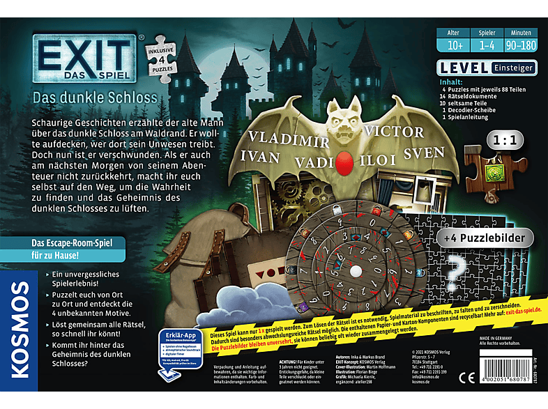 Thumbnail - KOSMOS 680787 EXIT SPIEL + PUZZLE-DAS DUNKLE SCHLOSS Brettspiel