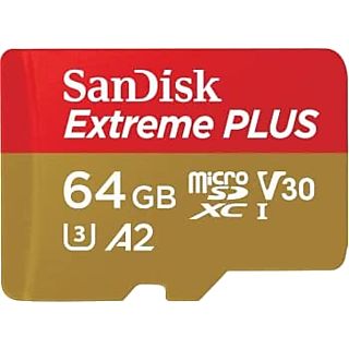 SANDISK microSDHC geheugenkaart Extreme Plus 64 GB UHS-III (00214500)