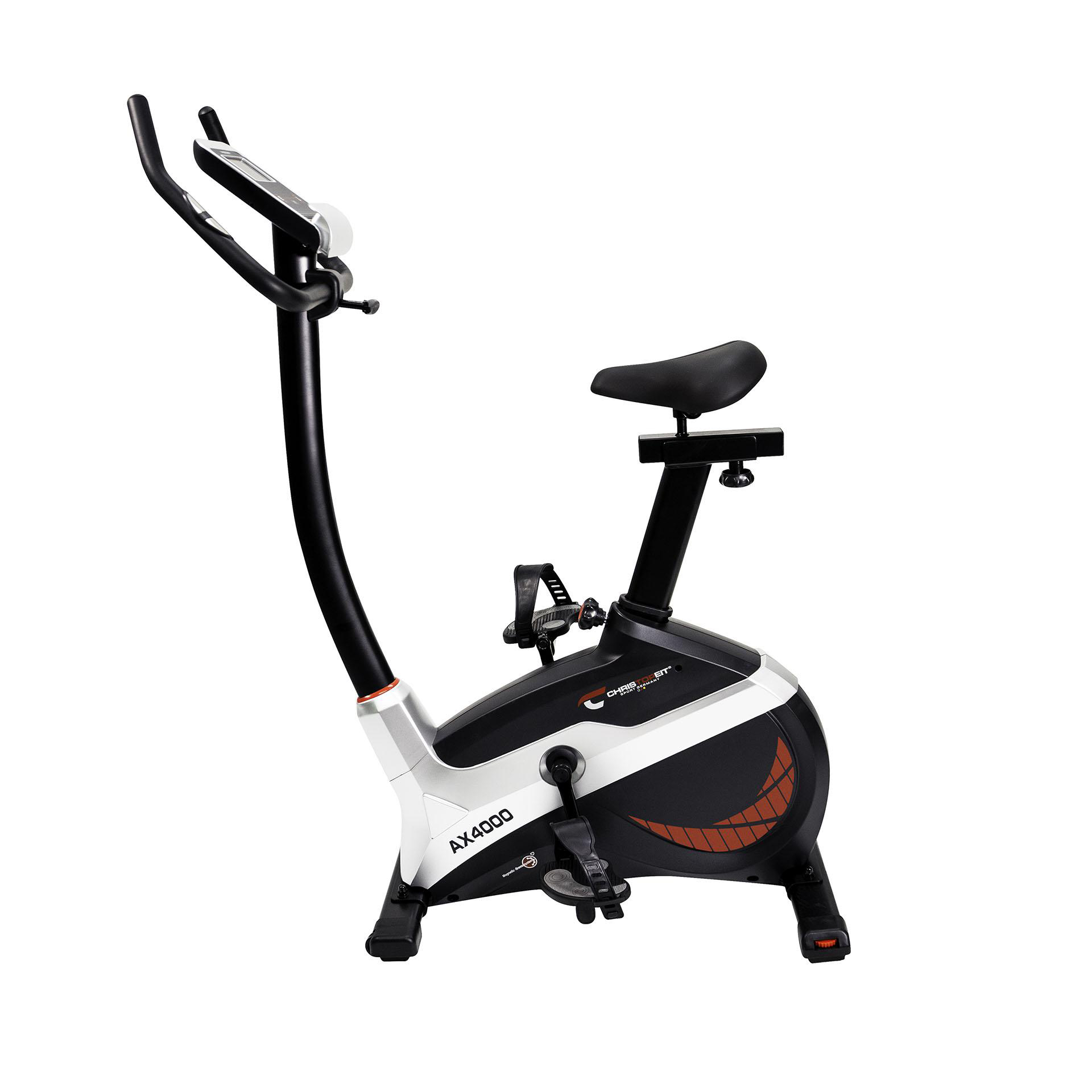 CHRISTOPEIT AX 4000 Heimtrainer Ergometer, Schwarz/Silber