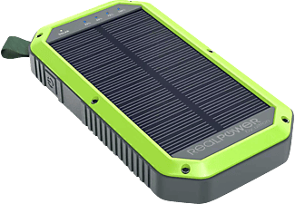 REALPOWER RealPower Solar Powerbank 10000 mAh Schwarz/Grün 10000 mAh MediaMarkt