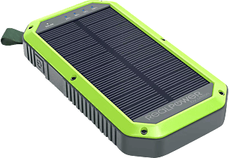 zwaar Gladys stereo REALPOWER RealPower PB-10000 Solar Powerbank 10000 mAh Schwarz/Grün 10000  mAh | MediaMarkt