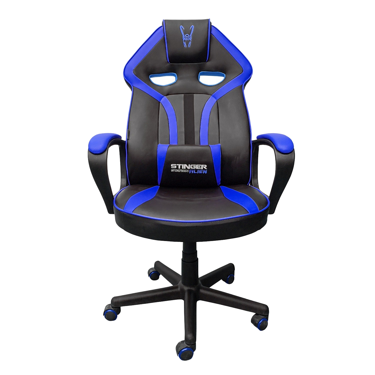 Silla gaming - Woxter Stinger Station Alien, Respaldo con ajuste automático, Azul