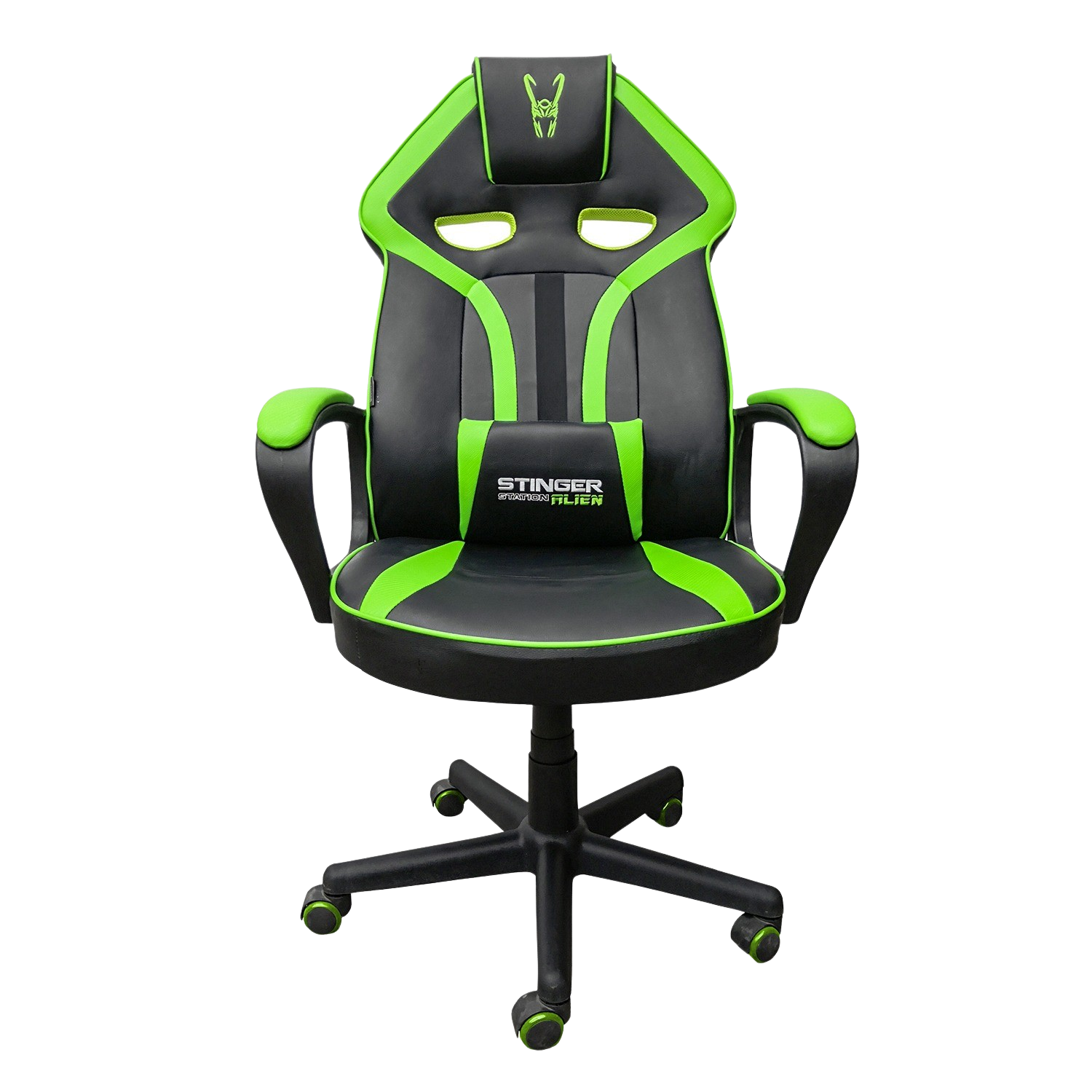 Silla Gaming Woxter stinger station alien respaldo con ajuste transpirable verde green v2.0 eje de acero levantamiento gas clase 4