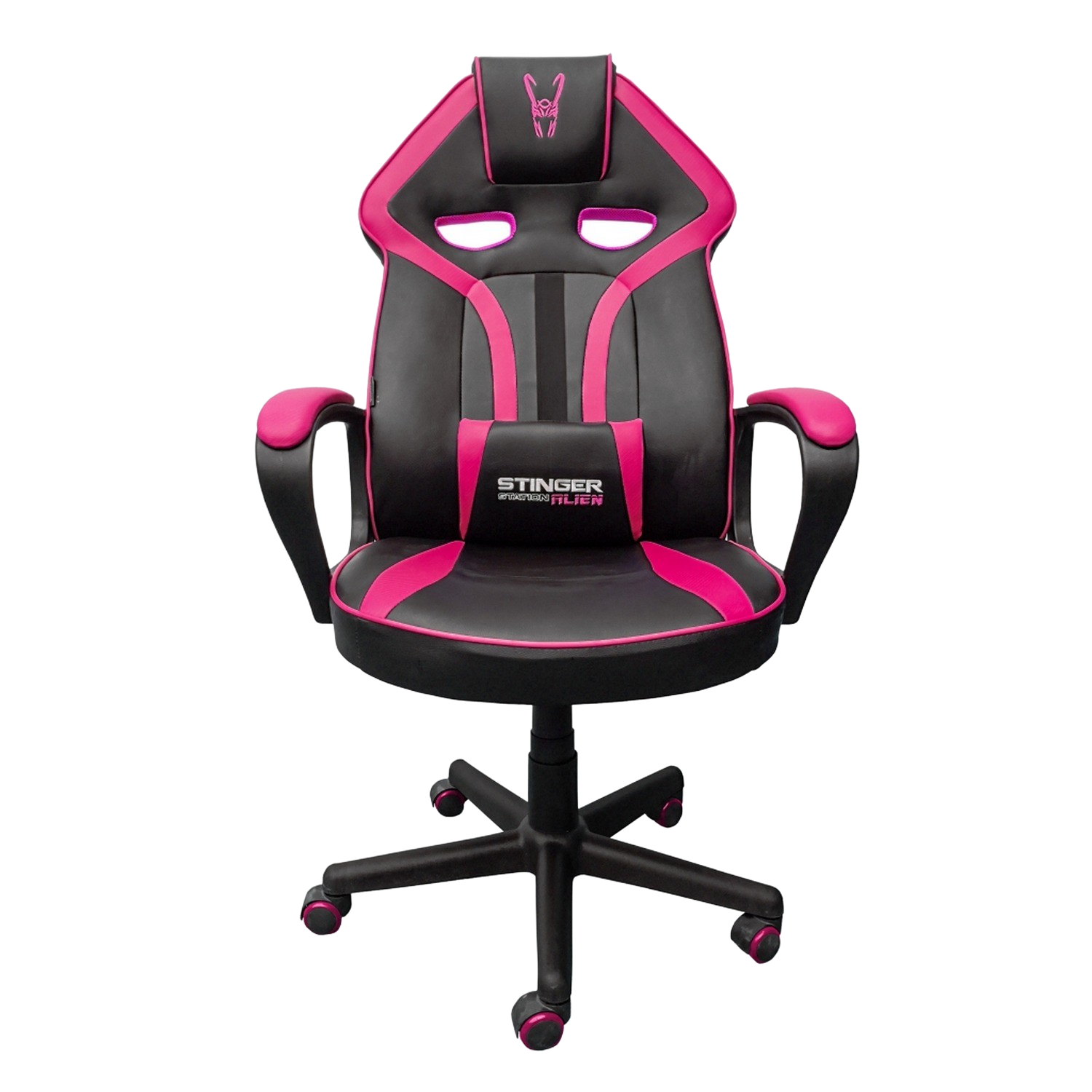 Silla gaming - Woxter Stinger Station Alien, Respaldo con ajuste automático, Rosa