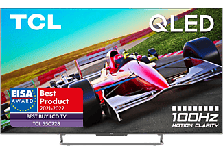 TV QLED 65" - TCL 65C728, 4K UHD, Smart TV, Android TV, Motion Clarity PRO, Dolby ATMOS-Vision, Gris