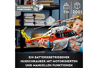 LEGO Technic 42145 Airbus H175 Rettungshubschrauber Bausatz, Mehrfarbig