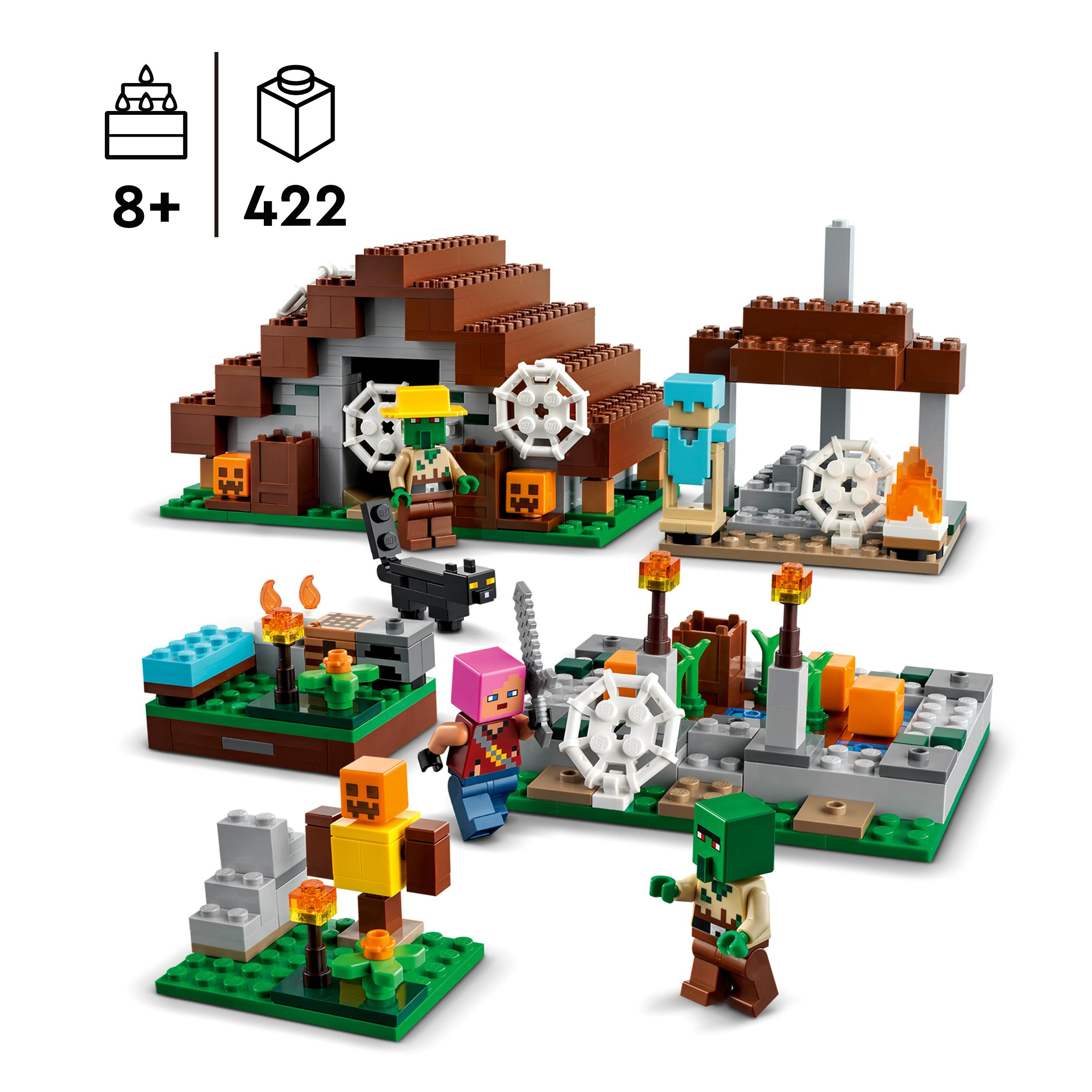 LEGO Minecraft 21190 Das verlassene Dorf Bausatz, Mehrfarbig