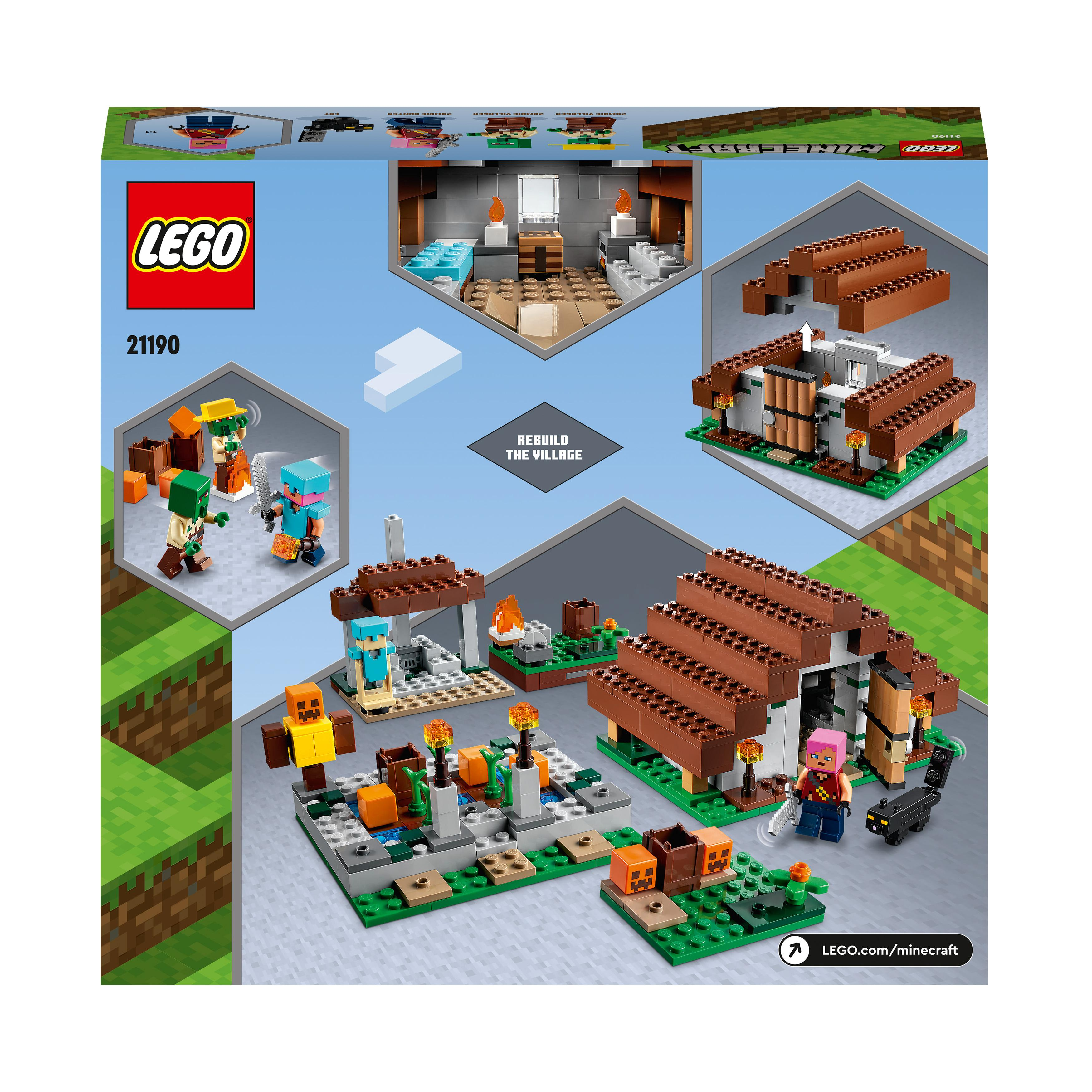 LEGO Minecraft 21190 Das verlassene Dorf Bausatz, Mehrfarbig
