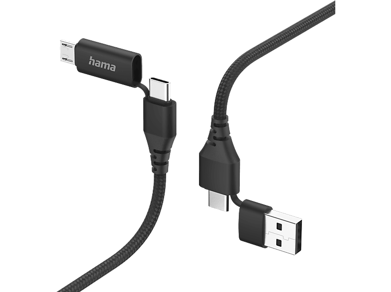 HAMA 00201537 - 4in1 Multi-Ladekabel (Schwarz)