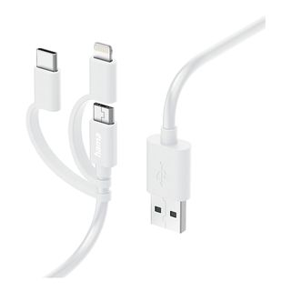 HAMA 00201535 - Câble de charge multiple 3 en 1 (Blanc)
