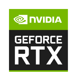 Nvidia GeForce RTX Logo mit grünen und schwarzen Farben.