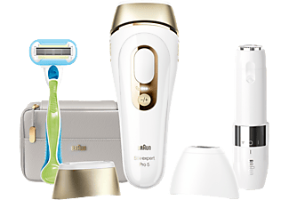 BRAUN Silk-Expert Pro 5 PL5159 - IPL Haarentfernungsgerät (Weiss/Gold)