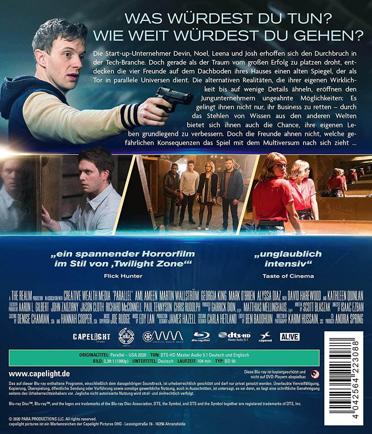 Eine Werbung, die eine Apple Watch am Handgelenk und eine Uhrenhülle zeigt.