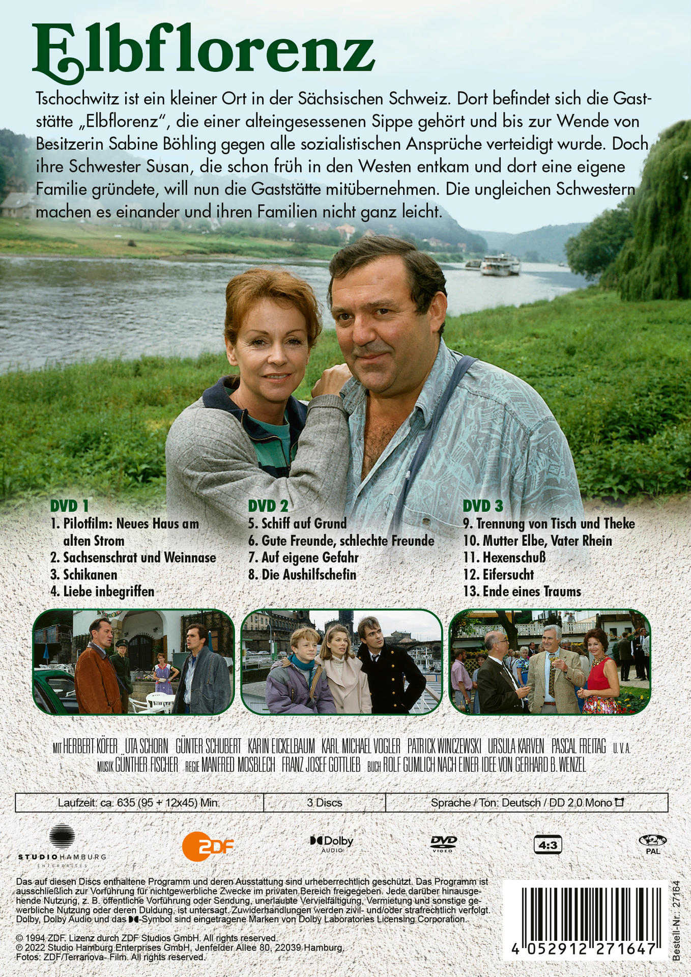 DVD-Cover mit Schauspielern, einer Flussszene und deutschem Text. Enthält Filmtitel.