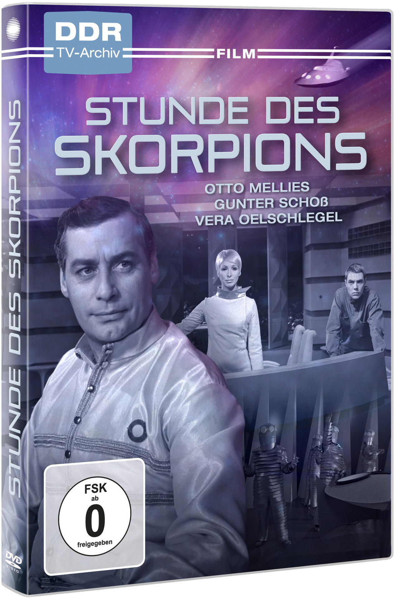 DVD-Cover eines Science-Fiction-Films, mit Schauspielern und Weltraum-Thema.