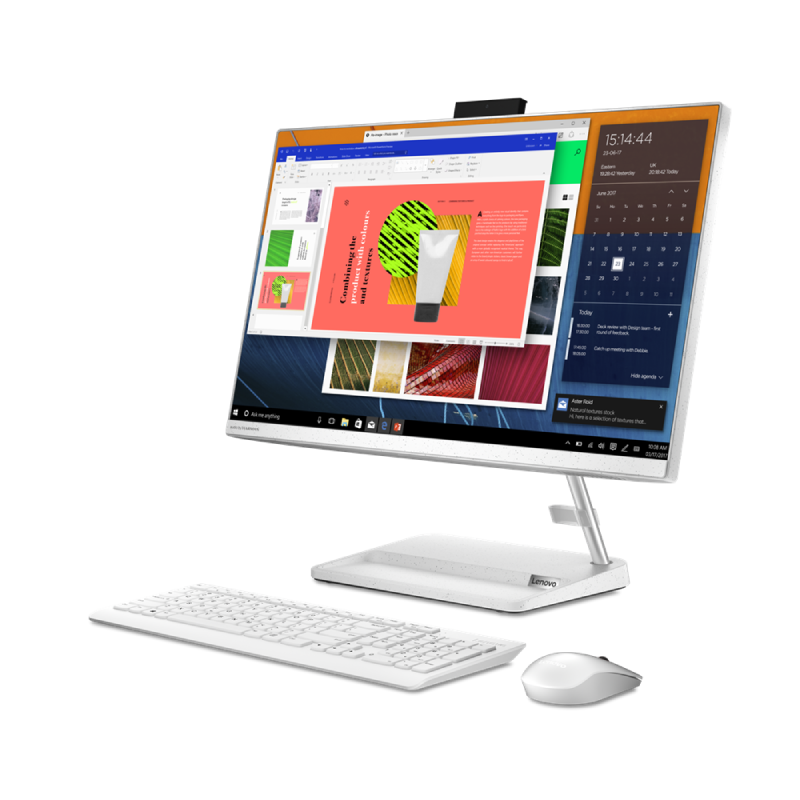 Lenovo Ideacentre Aio 3 gen 6 ordenador de sobremesa 2en1 pantalla 23.8 fhd amd ryzen 5 5500u 16gb ram 512gb ssdsin sistema operativo blanco teclado qwerty español all 24alc6 sin 5500u16gb512gb ssd23.8