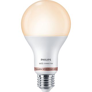 Bombilla inteligente - Philips Smart LED, 13W (Eq. 100 W) A67 E27, Luz Blanca de Cálida a Fría, Wi-Fi, Con tecnología SpaceSense