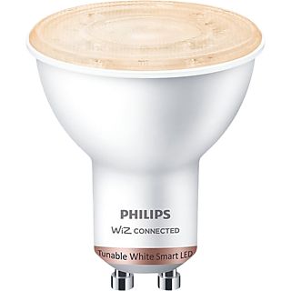 Bombilla inteligente - Philips Smart LED, 4.7W (Eq. 50 W) GU10, Luz Blanca de cálida a fría, WiFi, Con tecnología SpaceSense