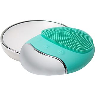Cepillo facial - InnoGIO GIOperfect Fresh GIO-700, 5 Modos de vibración, USB, Velocidad 8000 pulsos/min, Gris/Turquesa