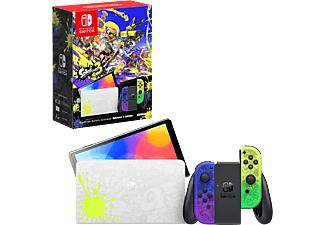 Consola - Nintendo Switch Splatoon Edition Console, OLED, 7", 64 GB, Multicolor