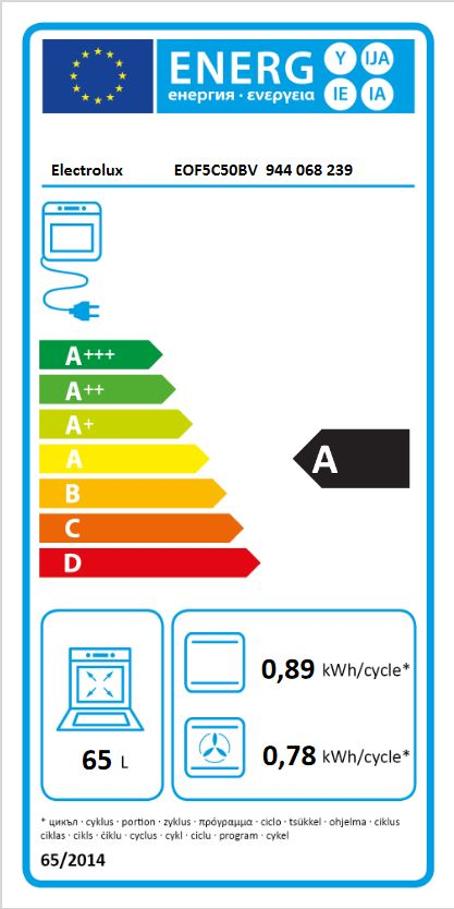 ELECTROLUX EOF5C50BV Beépíthető sütő, katalitikus tisztítás