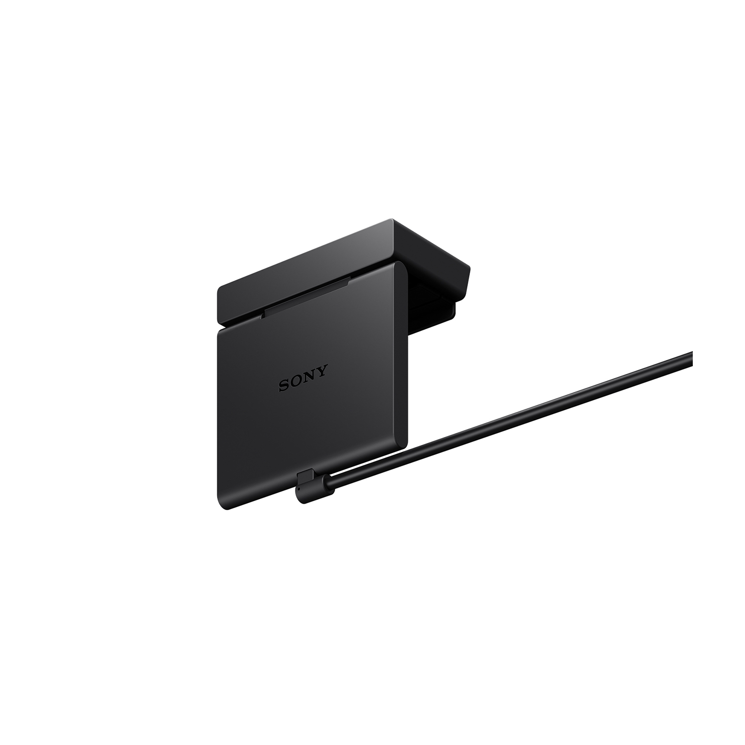 Supporto nero per fotocamera Sony PlayStation. Il supporto è angolato e collegato a un cavo nero.