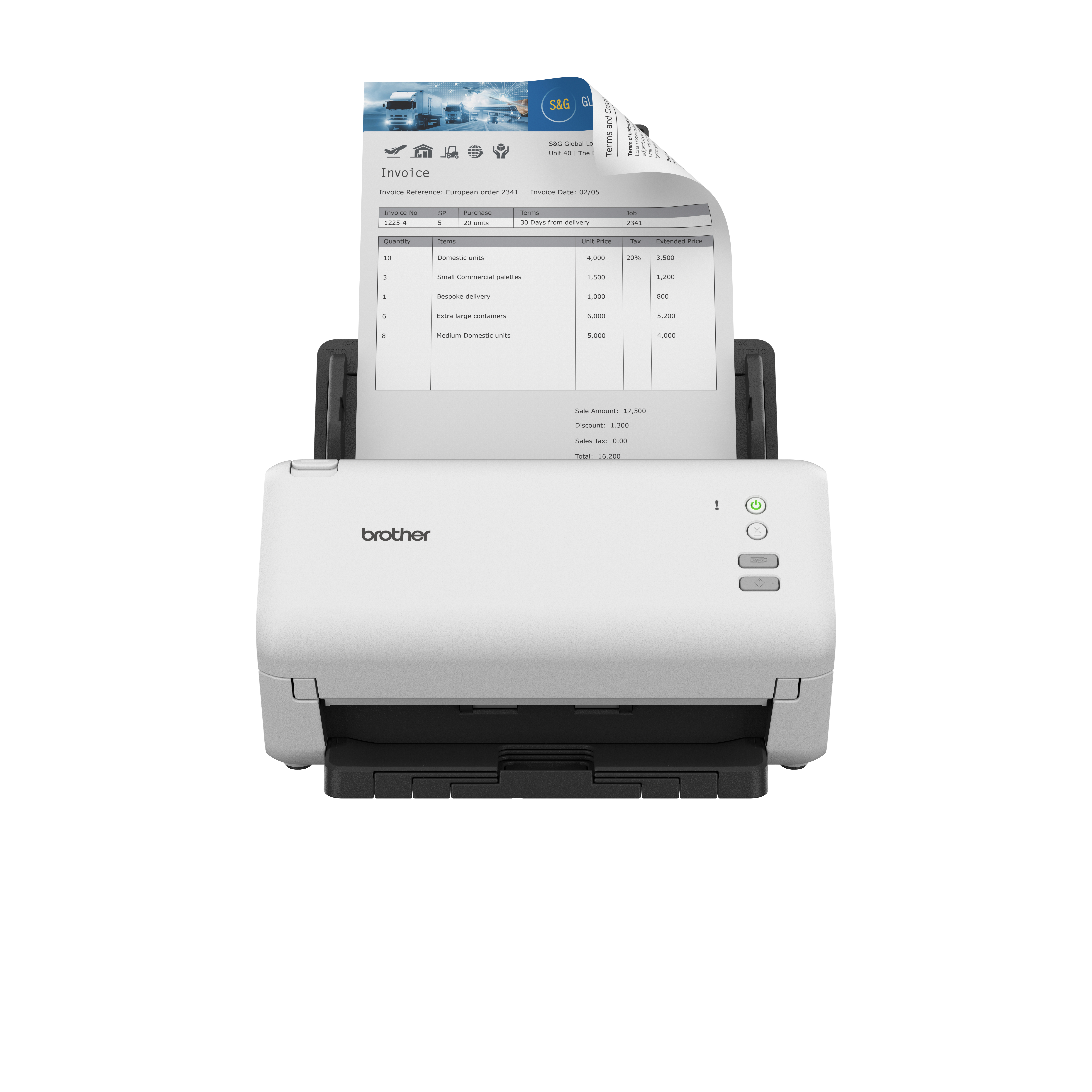 BROTHER ADS-4100 - Kompakter Desktop 600 , dpi (optisch) 600 Dokumenten x Scanner