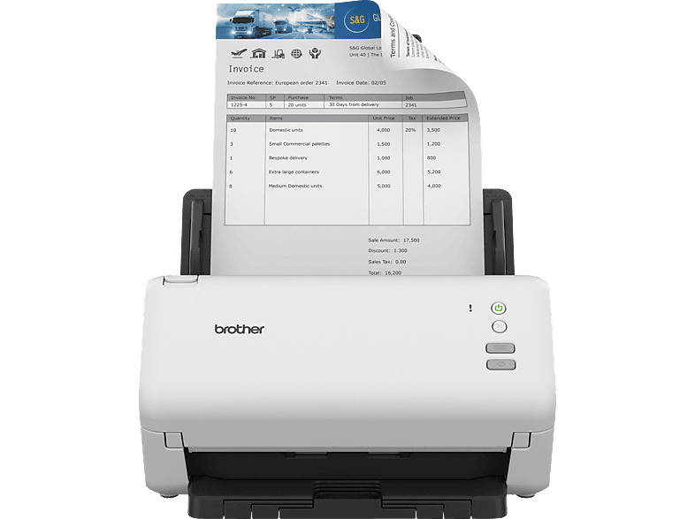 Desktop Kompakter 600 , ADS-4100 BROTHER (optisch) dpi x Dokumenten - Scanner 600